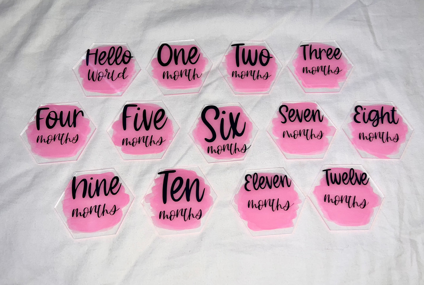 Pink Baby Milestones Discs