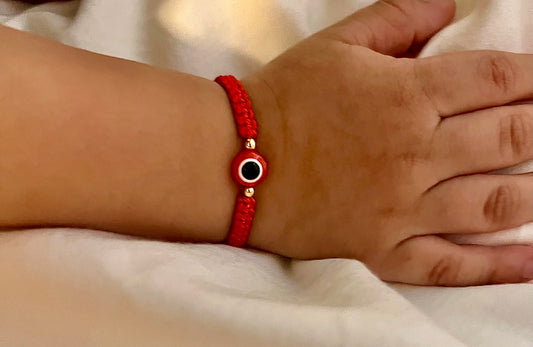 Pulsera de mal de ojo 🧿 para bebé/niñ@s. Rojo ❤️