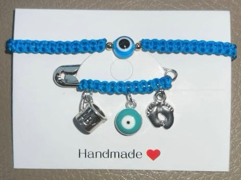 Pulsera de bebé y Broche de Protección 🧷 Azul 💙